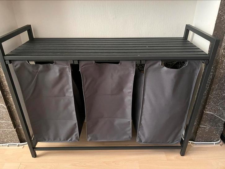Panier à linge sale, 3 compartiments en tissu Oxford, Huis en Inrichting, Kasten | Schoenenrekken, Zo goed als nieuw, Ophalen