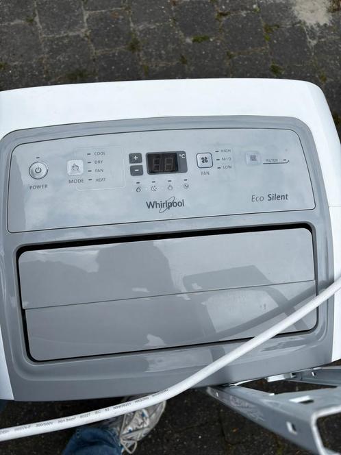 Mobiele airco van Whirlpool met afstandbediening, Elektronische apparatuur, Airco's, Zo goed als nieuw, Mobiele airco, Afstandsbediening
