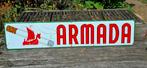 Antiek emaille bord Armada, Ophalen