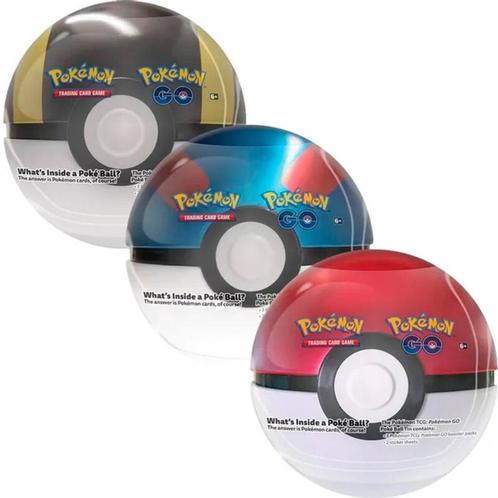 Pokemon Go Pokeball Tin assorted, Hobby en Vrije tijd, Verzamelkaartspellen | Pokémon, Nieuw, Booster, Foil, Verzenden