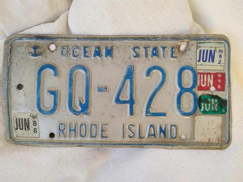 Collection décoration plaque USA RHODE ISLAND  License plate, Collections, Collections Autre, Utilisé, Enlèvement ou Envoi