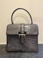 Vintage Delvaux krokodil, Handtassen en Accessoires, Tassen | Damestassen, Ophalen of Verzenden, Gebruikt, Grijs, Handtas