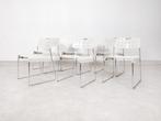 Omstak stoelen - Rodney Kinsman - Bieffeplast, Enlèvement ou Envoi, Métal, Blanc, Cinq, Six Chaises ou plus