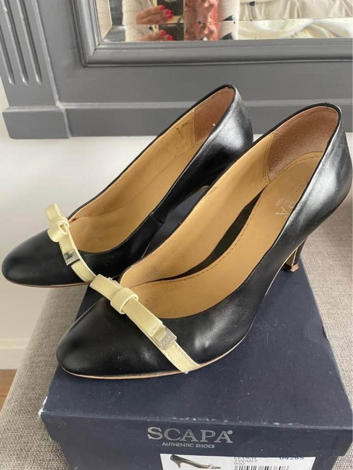 SCAPA zware lelderen schoentjes, Kleding | Dames, Schoenen, Sneakers, Zwart, Ophalen of Verzenden
