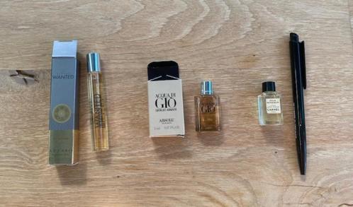 Mannenparfums – 3 Miniatuur flesjes, Verzamelen, Parfumverzamelingen, Zo goed als nieuw, Miniatuur, Gevuld, Ophalen of Verzenden