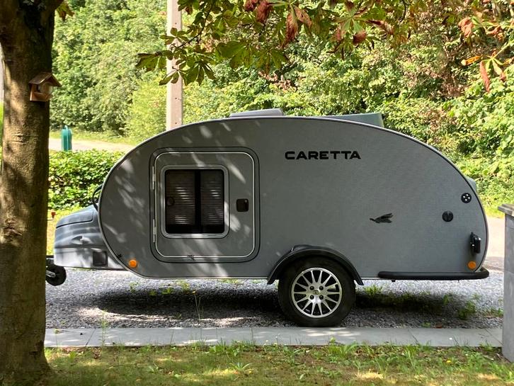 Caretta 1500 teardrop met luifel, Caravans en Kamperen, Caravans, Particulier, tot en met 3, Koelkast, Luifel, Watertank vast
