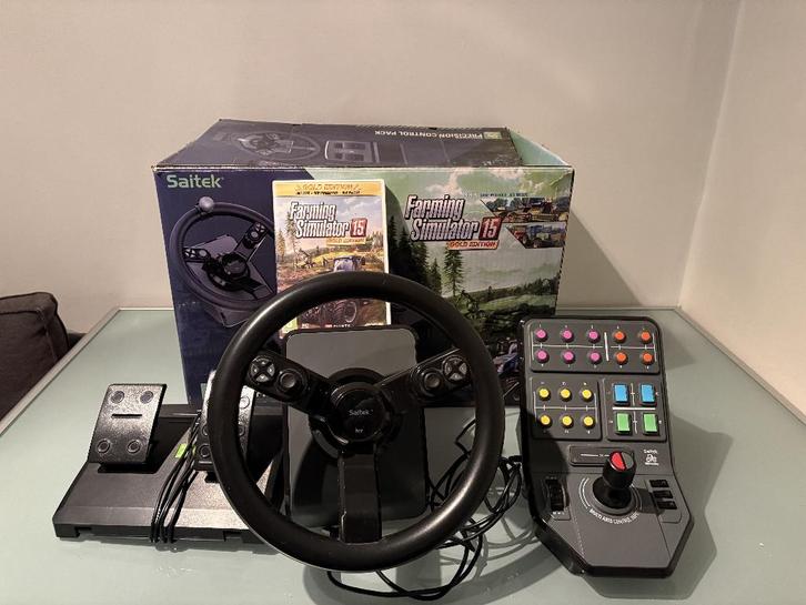 Saitek Farming Simulator stuur + sidepanel, Games en Spelcomputers, Spelcomputers | Overige Accessoires, Gebruikt, Ophalen