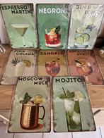 8 plaques cocktails decoration bars, Ophalen of Verzenden, Nieuw