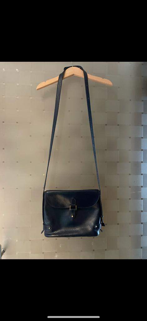 Handtas vintage Delvaux, Handtassen en Accessoires, Tassen | Damestassen, Gebruikt, Handtas, Blauw, Ophalen