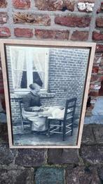 Canvas van begijntje in baklijst, Antiek en Kunst, Ophalen