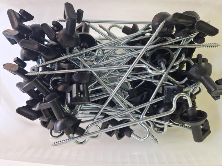 Afstandisolatoren schrikdraad 20cm 70 stuks voor houten paal, Dieren en Toebehoren, Stalling en Weidegang, Weidegang