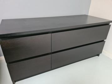 IKEA 2x ladekast MALM (zwart-bruin) beschikbaar voor biedingen