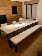 Eettafel met zitbank en 4 stoelen, Enlèvement, Utilisé, 200 cm ou plus, 50 à 100 cm