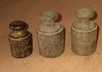 3 oude ijzeren gewichten, Antiek en Kunst, Antiek | Gereedschap en Instrumenten, Ophalen of Verzenden