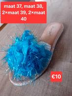 Nieuwe blauwe slippers maat 37,38,39 en 40 €10, Nieuw, Blauw, Slippers, Ophalen of Verzenden
