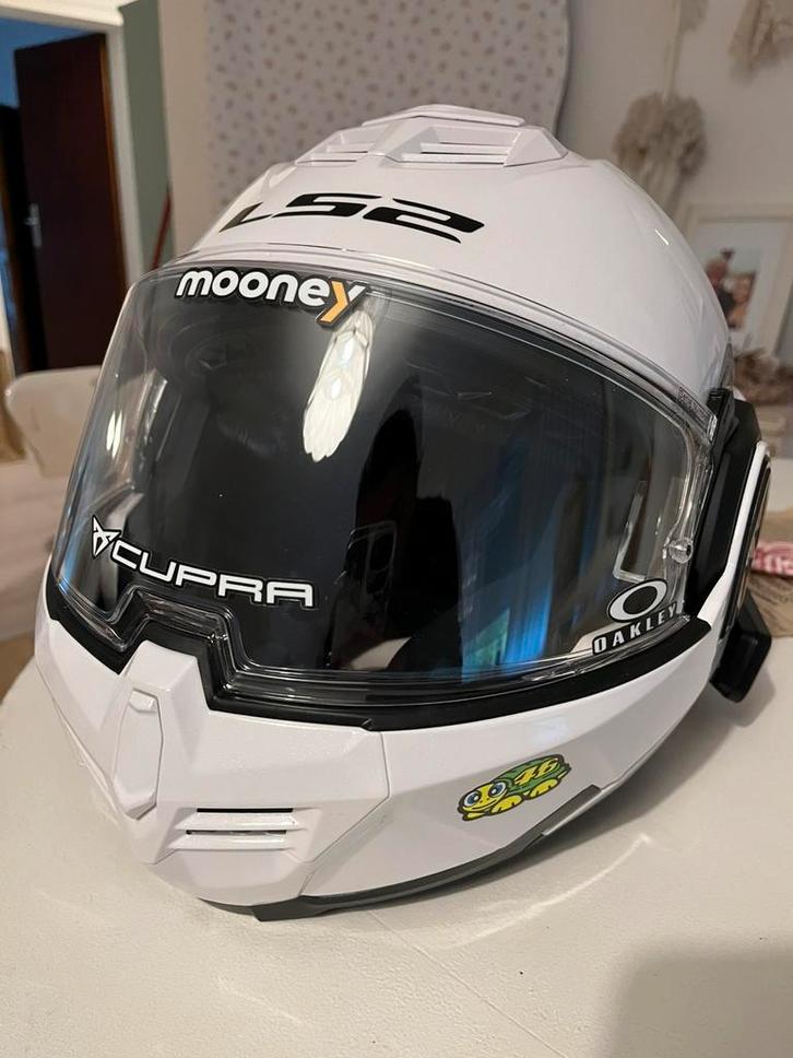 Ls2 Advant effen wit, Motoren, Kleding | Motorhelmen, XXL, Ophalen of Verzenden