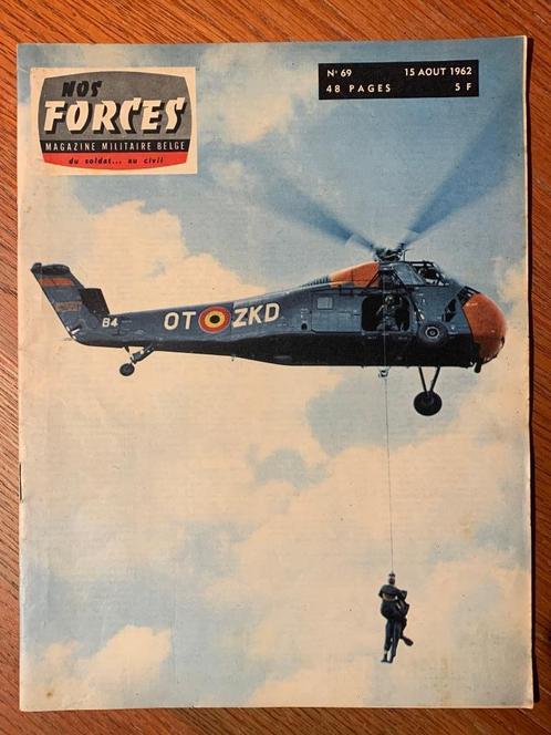 "Nos Forces" 1962 Sikorsky 40SQN Koksijde, Para's, Frans, Verzamelen, Militaria | Algemeen, Luchtmacht, Boek of Tijdschrift, Ophalen of Verzenden