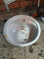 wasbak badkamer GRATIS  is nu beetje vuil van verbouwing, Ophalen, Minder dan 50 cm, Gebruikt, Minder dan 25 cm