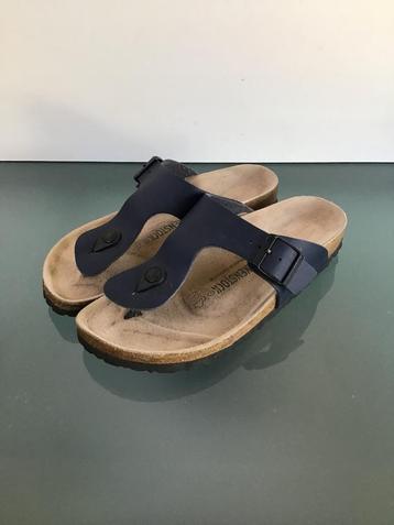 Gratis Verzenden | Birkenstock Boris blauwe slippers 38 beschikbaar voor biedingen