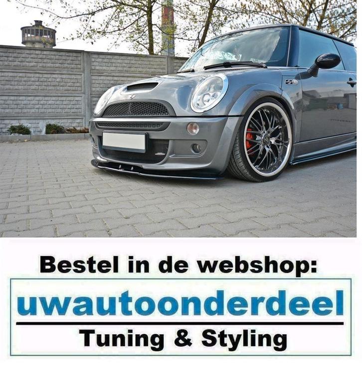Maxton Spoiler Lip Splitter Voor Mini Cooper S JCW R53, Auto diversen, Tuning en Styling, Verzenden