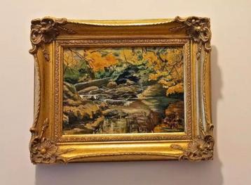 Vintage gesigneerd schilderij - Landschap  beschikbaar voor biedingen
