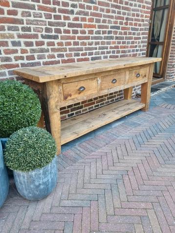 Eiken sidetable/wandconsole GRATIS LEVERING  beschikbaar voor biedingen