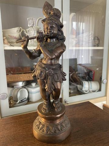 Bronze hindoeïstische god Krishna 36 cm beschikbaar voor biedingen
