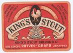 bieretiket Potvin Grard Jemappes : King's stout, Verzenden, Nieuw, Overige typen, Overige merken