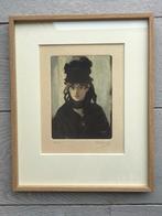 Portrait van Berthe Morisot, vrouw onder de impressionisten., Ophalen of Verzenden
