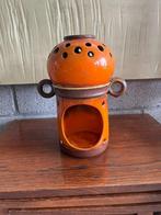 keramieken geurbrander – oranje/bruin – West-Germany stijl, Ophalen, Zo goed als nieuw, Bruin, Kaars