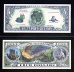 USA St. Patrick'sDay 17/03 4$ Bankbiljet - collectiestuk, Envoi, Billets en vrac, Amérique du Nord