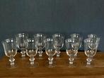 Set 10 x dessertglas, glas op voet landelijke stijl Flamant, Ophalen of Verzenden