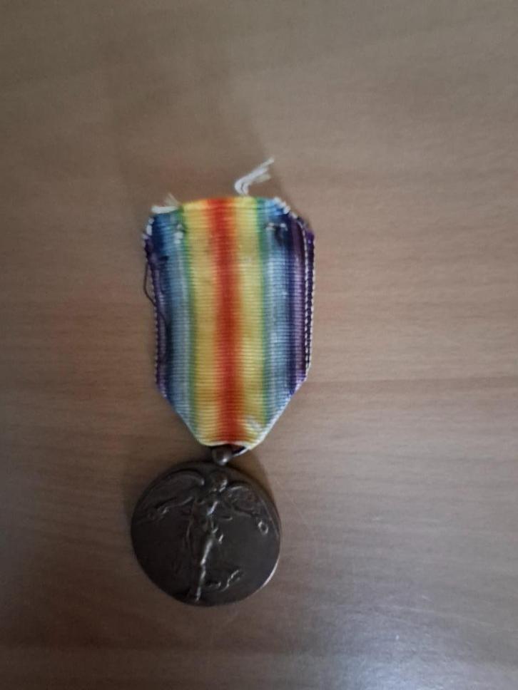 Overwinningsmedaille 1914-1918, Verzamelen, Militaria | Algemeen, Landmacht, Lintje, Medaille of Wings, Verzenden