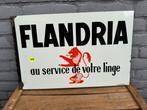 FLANDRIA emaille reclamebord, Ophalen of Verzenden, Gebruikt, Reclamebord