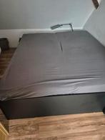 180200 bed, Huis en Inrichting, Slaapkamer | Boxsprings, Ophalen, Zwart, Tweepersoons, Zo goed als nieuw