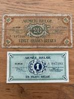 20 Francs / 1 Francs Armée Belge, Timbres & Monnaies, Enlèvement ou Envoi