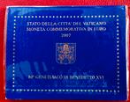2€ Vaticaan 2007 Folder Benedikt, Postzegels en Munten, Munten | Europa | Euromunten, Vaticaanstad, 2 euro, Setje