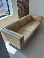 Leren 3-zitbank (beige/camel), Ophalen, Gebruikt, Driepersoons, Rechte bank