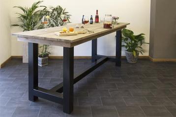 Bartafel Moyo van steigerhout met stalen onderstel, Huis en Inrichting, Ophalen of Verzenden, Nieuw