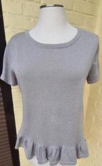 Splinternieuw zilveren lurex topje Gustav, Nieuw, Ophalen of Verzenden, Korte mouw, Maat 36 (S)