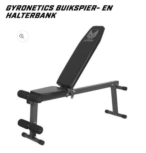 GYRONETICS BUIKSPIER- EN HALTERBANK, Sport en Fitness, Fitnessmaterialen, Zo goed als nieuw, Borst, Ophalen