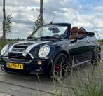 Mini Cooper S Cabrio, Auto's, Cabriolet, Zwart, Leder, Bruin