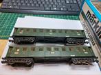 Marklin Ho set van 2 auto's met verlichting, Hobby en Vrije tijd, Wisselstroom, Gebruikt, Wagon, Ophalen of Verzenden