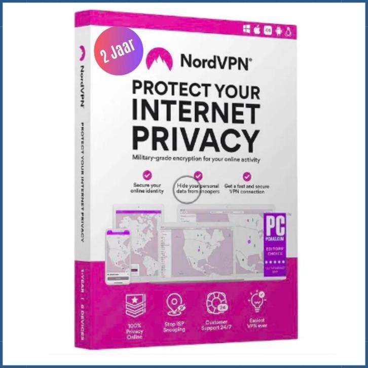 NordVPN – Bescherm je internetprivacy, Computers en Software, Antivirus- en Beveiligingssoftware, Nieuw, MacOS, Windows, Android