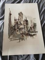 Aquarel gent, Ophalen of Verzenden