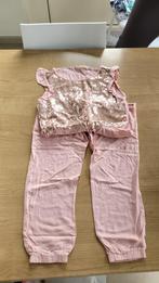Jumpsuit H&M roze met pailletten maat 140, H&m, Fille, Utilisé, Enlèvement ou Envoi