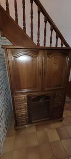 Antieke eiken tv kast B110 x H156 x D52, Ophalen of Verzenden