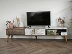 TV meubel + bovenkast (marmerlook), Huis en Inrichting, Ophalen, 150 tot 200 cm, Zo goed als nieuw, Minder dan 100 cm