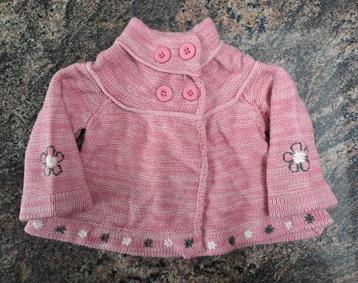 Gilet en maille rose Taille 68, Enlèvement ou Envoi, Comme neuf, Fille, Pull ou Veste