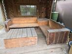Steigerhout lounge set, Tuin en Terras, Ophalen, Gebruikt, Steigerhout